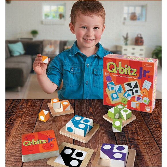 Award Winning Q-bitz Jr. Block Game | 5+ | 2-4 Players | 15 Minutes Playing Time - Picture 2 of 6